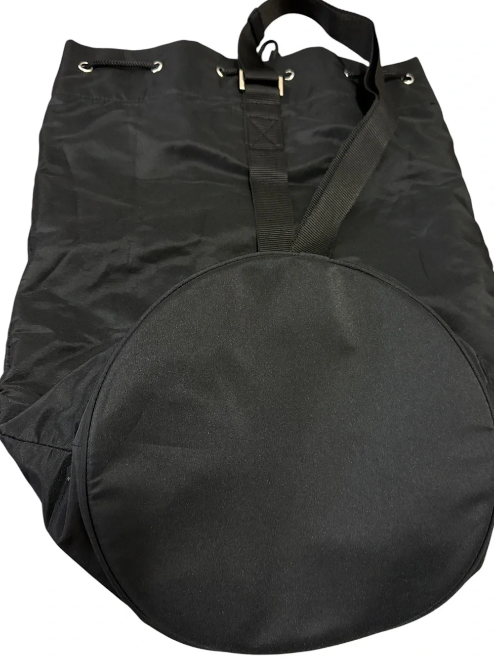 Prada Luna Rossa Black Drawstring Duffle Bag Gym Bag